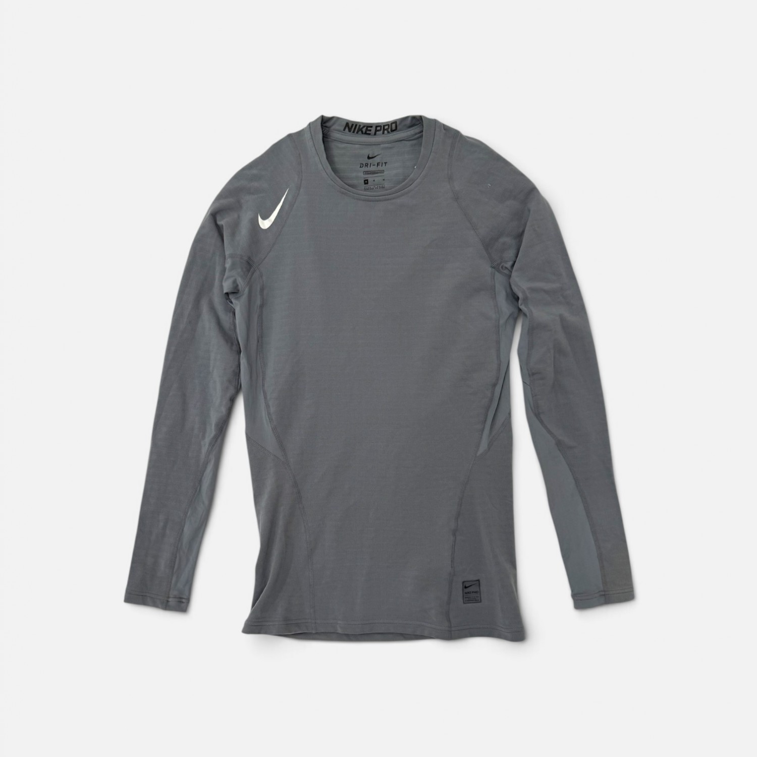 Nike Pro Dri-FIT Γυναικεία Μακρυμάνικη Μπλούζα Compression Γκρι